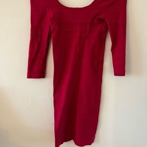 Red Bebe bodycon dress. Size small